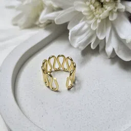 Studio Anviksha Gold-Plated Adjustable Finger Ring-image-90