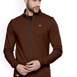 Triptee Sporty Mock Collar Cotton Jacket with Patchwork-picture-46