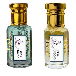 Taj Fragrances Set Of 2 Gucii Flora & Bloom Natural & Alcohol Free Attar - 6 ml Each-37