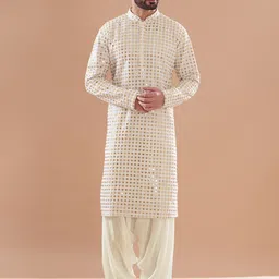 sven suits Men Embroidered Regular Mirror Work Kurta with Patiala-picture-1