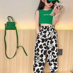 LULU & SKY Girls Printed Tapered Fit Trousers-image-22