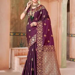 KALINI Purple Kanjeevaram Pure Silk Sarees-picture-50