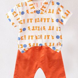 DANGAR Unisex Kids Printed Shirt with Shorts-image-68