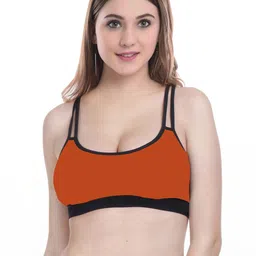 Samvar Orange Cotton Non-Wired Non Padded Minimizer Bra-picture-47