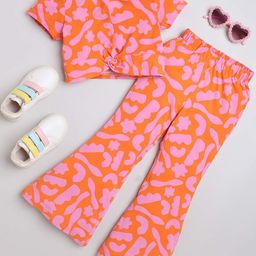 taffykids Girls Printed Top with Trousers-picture-44