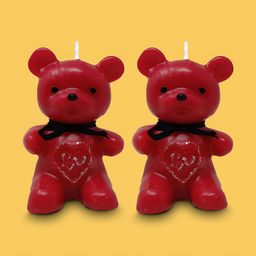 PEEPALCOMM Red & Black 2 pieces Pillar Candle-17