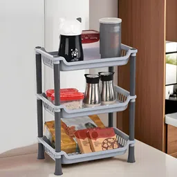 Myntra Elegant Homes Grey 3-Tier Collapsible Multi-Utility Organiser-image-42