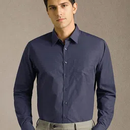 Louis Philippe Slim Fit Long Sleeves Pure Cotton Formal Shirt-picture-3