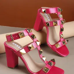 ELLE Women Embellished Party Block Heels Sandals-12