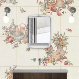 Saffire White Shelf Cabinet Bathroom Mirror-picture-4