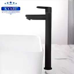 - TALL (12 inch) Black Table Top Desk Mount Pillar Tap - For Bathroom/ Washbasin/ TableTop/ Basin/ Deckmount Pillar Tap Faucet-image-14