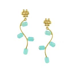 BAESD Gold-Plated Classic Artificial Beaded Drop Earrings image 4
