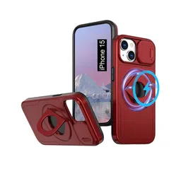 Luxury Kase Red Mag Safe Shockproof Rugged Back Case for iPhone 15-image-99