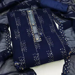 HERE&NOW Women Embellished Sequence Work Unstitched Dress Material-picture-8