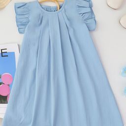 StyleCast x Revolte Girls Round Neck Flutter Sleeve A-Line Dress-image-93
