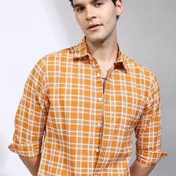HIGHLANDER Men Opaque Checked Casual Shirt-picture-30