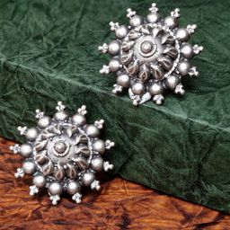 Anouk Silver-Plated Cubic Zirconia Studded Contemporary Shaped Studs-21