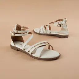 Ginger by Lifestyle Women Strappy Buckle Flats-image-39