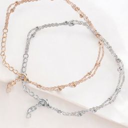 DressBerry Set of 2 Multi Layered Anklets-image-23