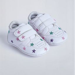 Hopscotch Unisex Kids White Star Design Velcro Casual Shoes-picture-44