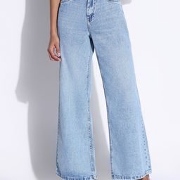 SHOWOFF Women Comfort Wide Leg Light Fade Acid Wash Jeans-image-56