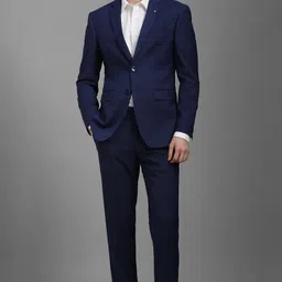 louis philippe Men Two Piece Suit Solid Suit-picture-41