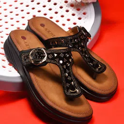 JodyHub Women Embellished T-Strap Flats with Buckles-9