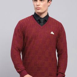 Monte Carlo Men Cable Knit Woollen Pullover-image-41