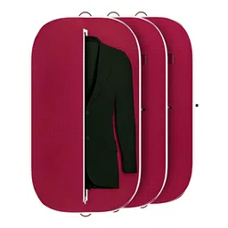 Aura Maroon 3 Pieces Blazer Cover Bag-11
