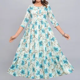 OKD Empires Women Floral Printed Thread Work Kurta-picture-33