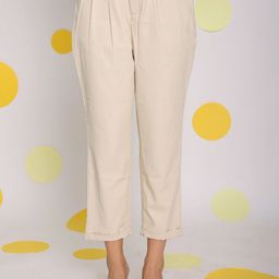 KAORI BY SHREYA AGARWAL Women Relaxed Straight Leg High-Rise Pleated Trousers-picture-33
