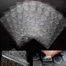 8 sheet-192pcs Waterproof Breathable Double Sided Nail Glue Stickers-image-68