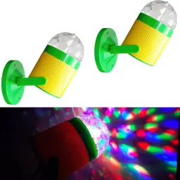 PACK OF 2 Disco Light Dj Light for Birthday Party Home Bedroom Hall and Diwali Single Disco Ball-image-1