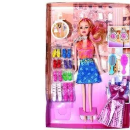 baby shoes doll with all kit set for girls complete doll set for kids toys gift-image-0