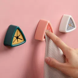 Self-Adhesive Towel/Napkin Holder (Pack of 3) Multicolor Towel Holder-picture-15