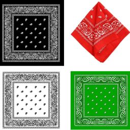 PAROPKAR Paisley Print Handkerchief ["Black","Green","White","Red"] Handkerchief-image-4