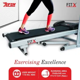 avon Fitx , Single Function Manual Jogger, foldable by Manual Knob Lock incline Treadmill image 5