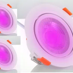 LED 6 WATT 30° Adjustable Driver Less COB Spot Light, Elegant ABS Body, PINK, 3 Cob Light Ceiling Lamp-1
