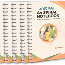 Plain Spiral notebook A4 Size (210x297mm) | 75GSM | 1000 Pages (200 pages x 5) | A4 Notebook Unruled 1000 Pages-2