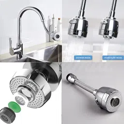 cosware Tap Extension for Kitchen Sink 2 Flow Modes Flexible Faucet Extender for Taps Faucet Function Diverter image 4