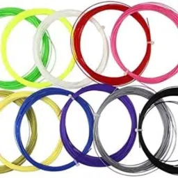 hpsl 10m Durable High Elastic Badminton Racket String, - Multicolor (6 Pcs) 0.7 Badminton String - 10 m image 2