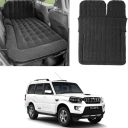 Multifunctional Car Inflatable Bed Air Mattress SUV For Mahindra Scorpio (Black) Car Inflatable Bed-17