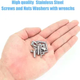 gsk cut Nut & Bolt Set SS 202 Allen CSK Bolt Size M3/M4/ M5/M6 X 20mm Length Bolt with Nut, Washer & Allen Key Set of 604 pcs Kit image 5