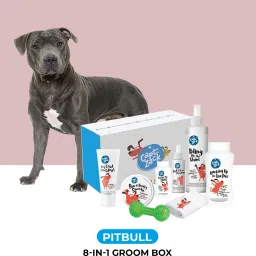 The Pitbull Groom Box – Ultimate 8-in-1, Head-to-Paw Groom-Kit for Your Dog- (Shampoo +Conditioner +Dry Shampoo +Paw Butter +Toy +Towel)- pH Neutral and Paraben Free Pet Spa Kit-20