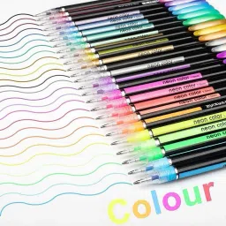 Glitter, Metallic, Neon Gel Pens Set (Pack of 24) for DIY Art & Crafts (Sketching, Drawing & Painting Purpose) Multi-function Pen-3