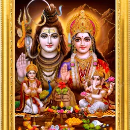Shiv Parivar Laminated Wooden Photo Frame 9.4x11.5 inches Religious Frame-image-4