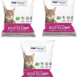 Exclusive Scoopable Eco Clump Bentonite Cat Litter 10 L Equivalent to 5 Kg (Pack of 3 - Total 15 Kg) Pet Litter Tray Refill-image-1