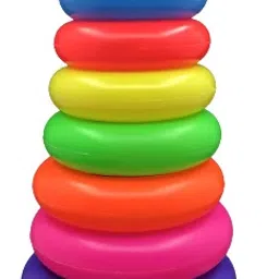 7 Ring Colorful Teddy Rings with Smiley Stacking Play Set Toy for Kids Rattle-picture-28