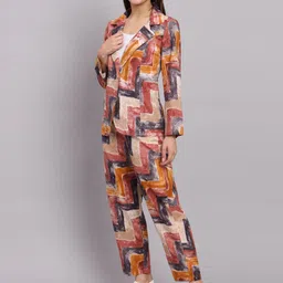 KALINI Printed Blazer & Trousers Co-Ord Set-image-65