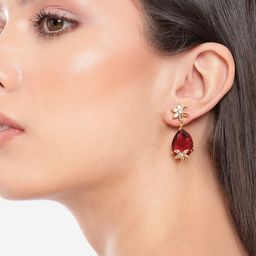 DressBerry Gold Plated Contemporary Drop Earrings-52